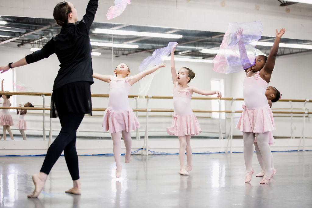 Young dancers in class